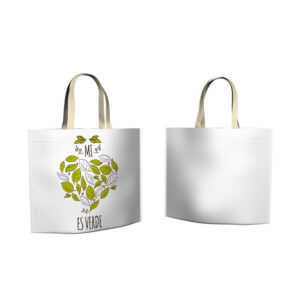 Bolsa de Almidón de Maíz Mi corazón es verde 45x35x18